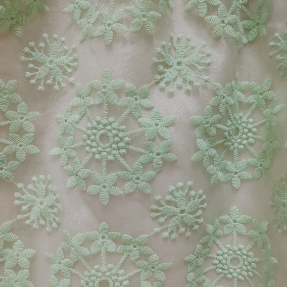 Ellison Green Lace Overlay Dress Sleeveless Zip - Picture 6 of 16